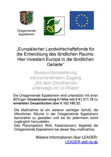 Leaderantrag "Museumserweiterung mit barrierefreiem Zugang" genehmigt