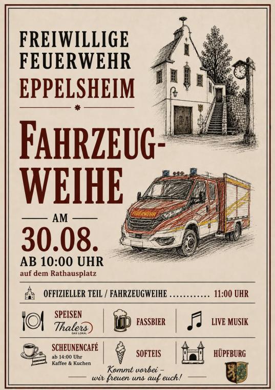 Plakat Fahrzeugweihe