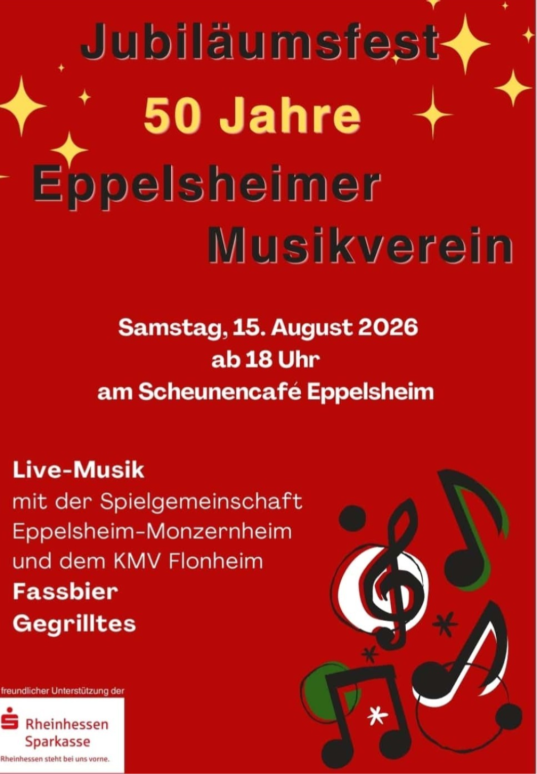 Plakat Jubiläumsfest 50 Jahre Eppelsheimer Musikverein